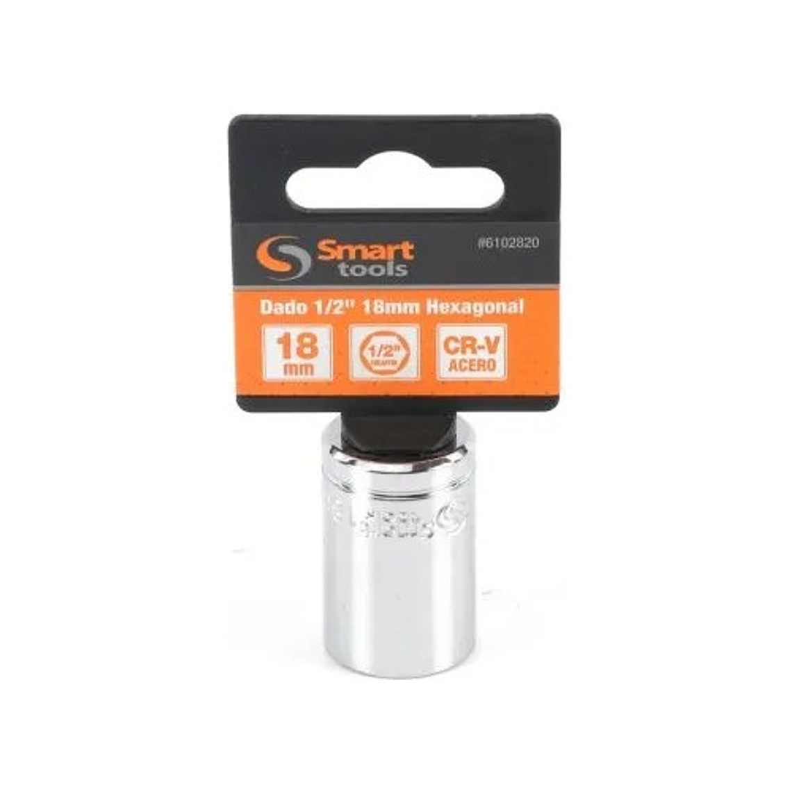 Dado Corto 1/2'' De 18mm Hexagonal - Smart Tools Color Plateado 2