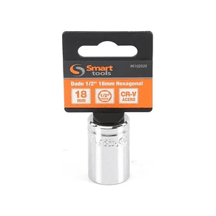 Dado Corto 1/2'' De 18mm Hexagonal - Smart Tools Color Plateado