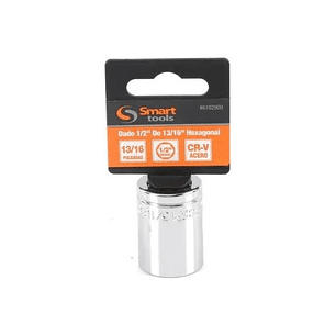 Dado Corto 1/2'' De 13/16'' Hexagonal - Smart Tools Color Plateado