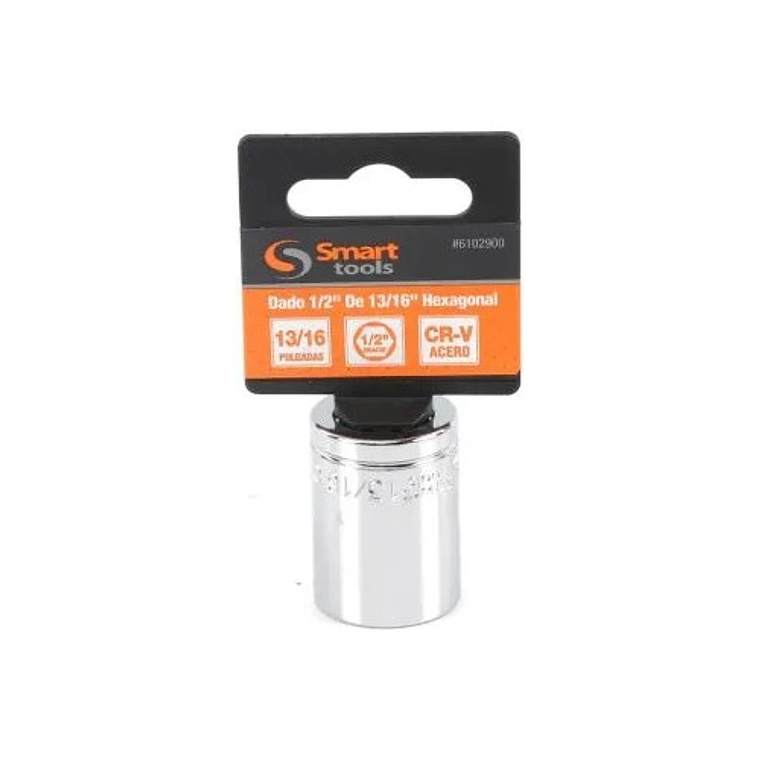 Dado Corto 1/2'' De 13/16'' Hexagonal - Smart Tools Color Plateado 2