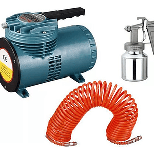 Kit Compresor De Membrana 180 W Con Pistola - Muzi