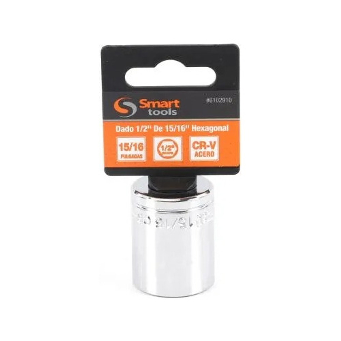 Dado Corto 1/2'' De 15/16'' Hexagonal - Smart Tools Color Plateado 2