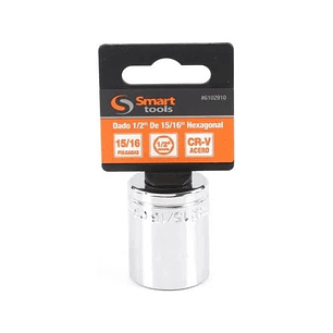 Dado Corto 1/2'' De 15/16'' Hexagonal - Smart Tools Color Plateado
