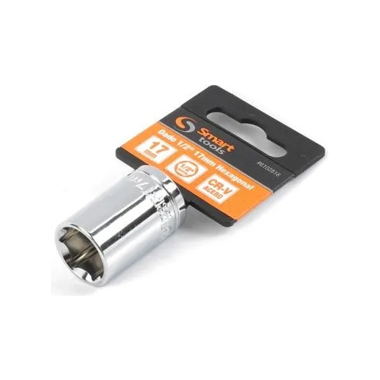 Dado Corto 1/2'' De 17mm Hexagonal - Smart Tools Color Plateado 1