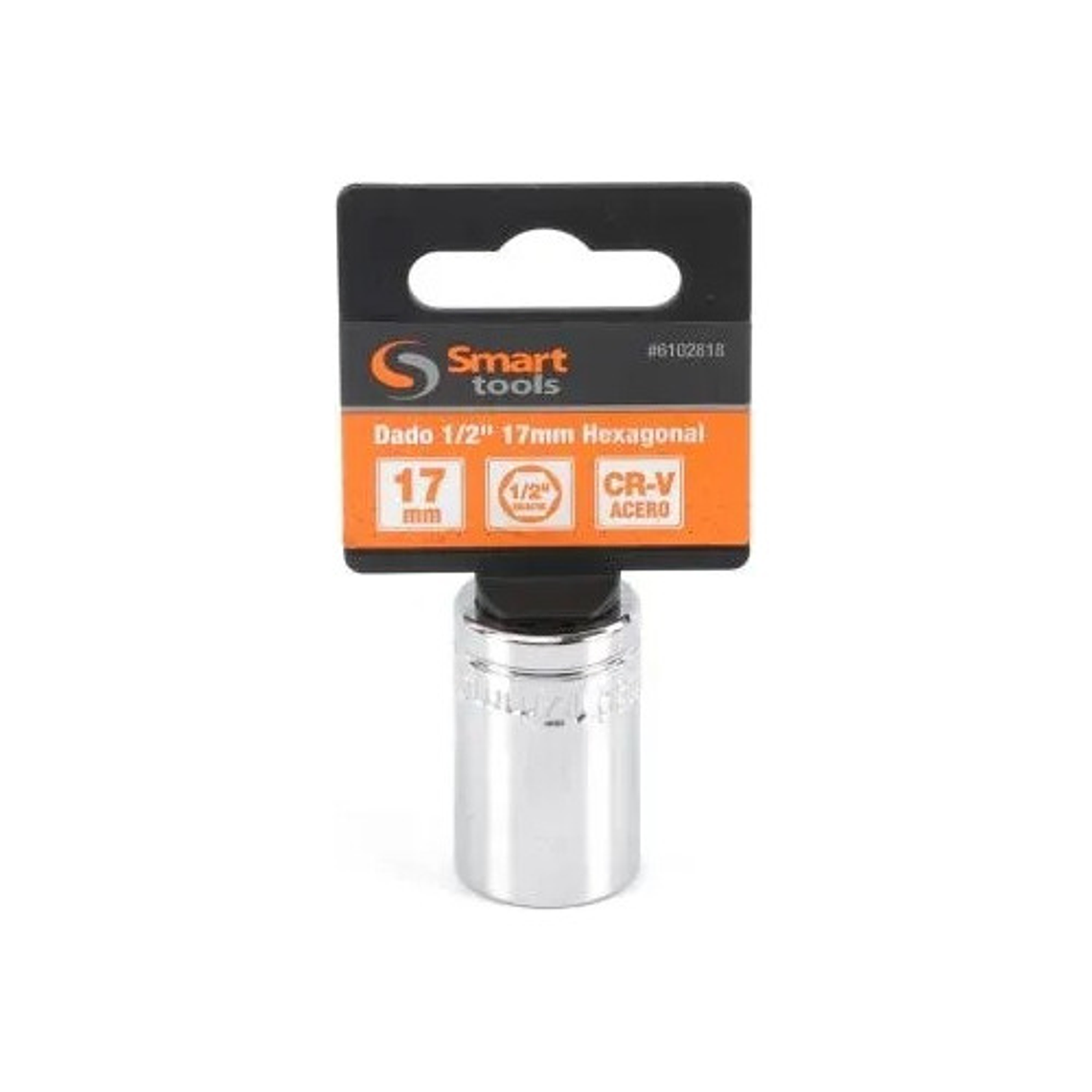 Dado Corto 1/2'' De 17mm Hexagonal - Smart Tools Color Plateado 2