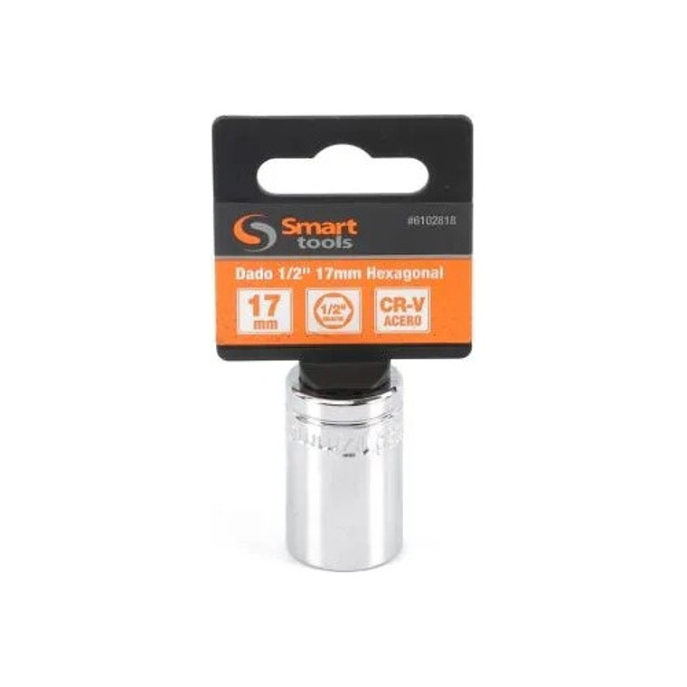 Dado Corto 1/2'' De 17mm Hexagonal - Smart Tools Color Plateado 2