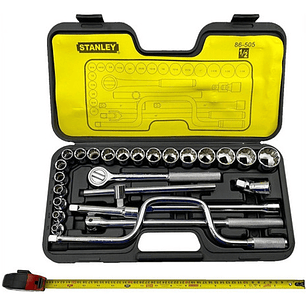 Juego Dados []1/2'' 1/4-1.1/4'' 27 Pzas. (86-505) Stanley
