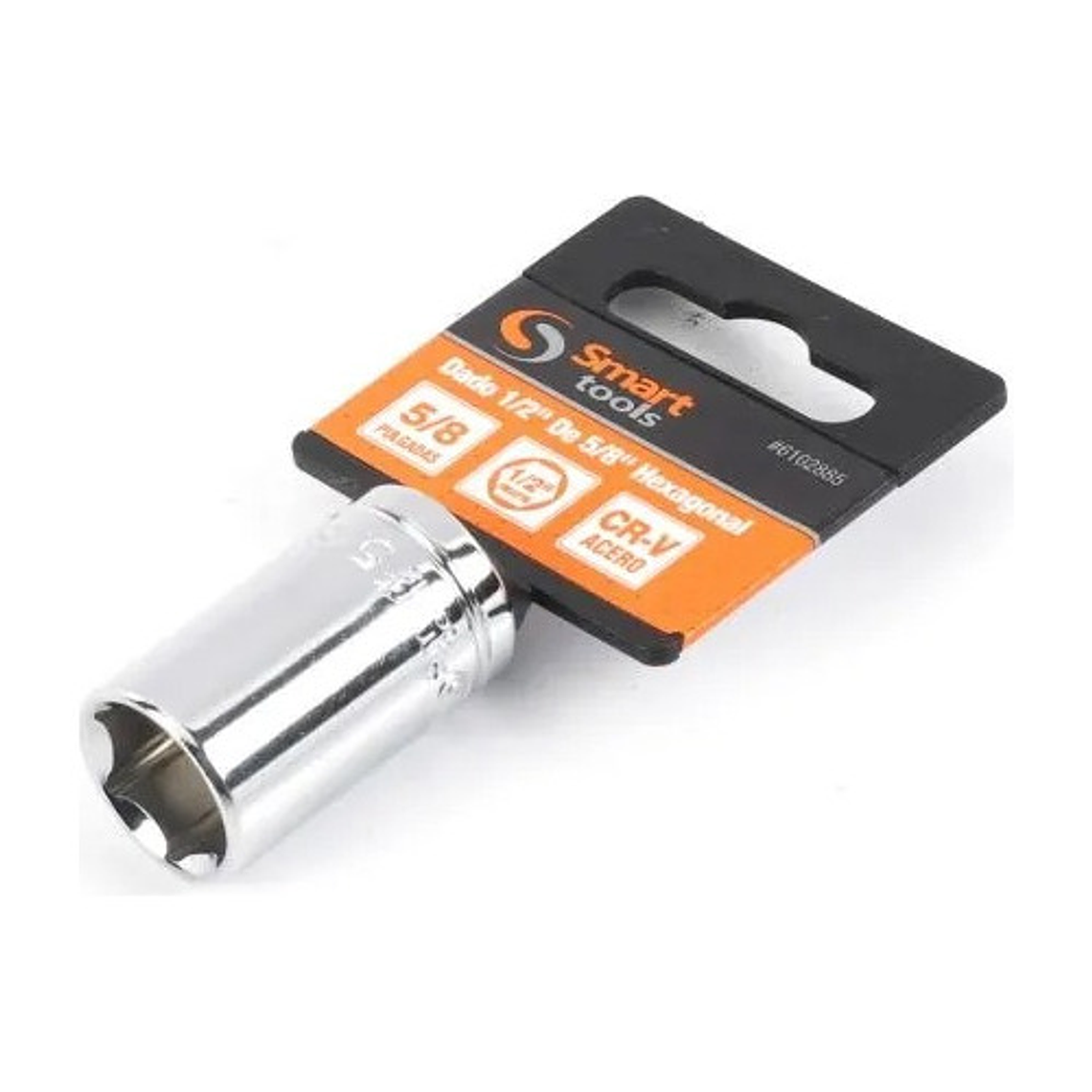 Dado Corto 1/2'' De 5/8'' Hexagonal - Smart Tools Color Plateado 1