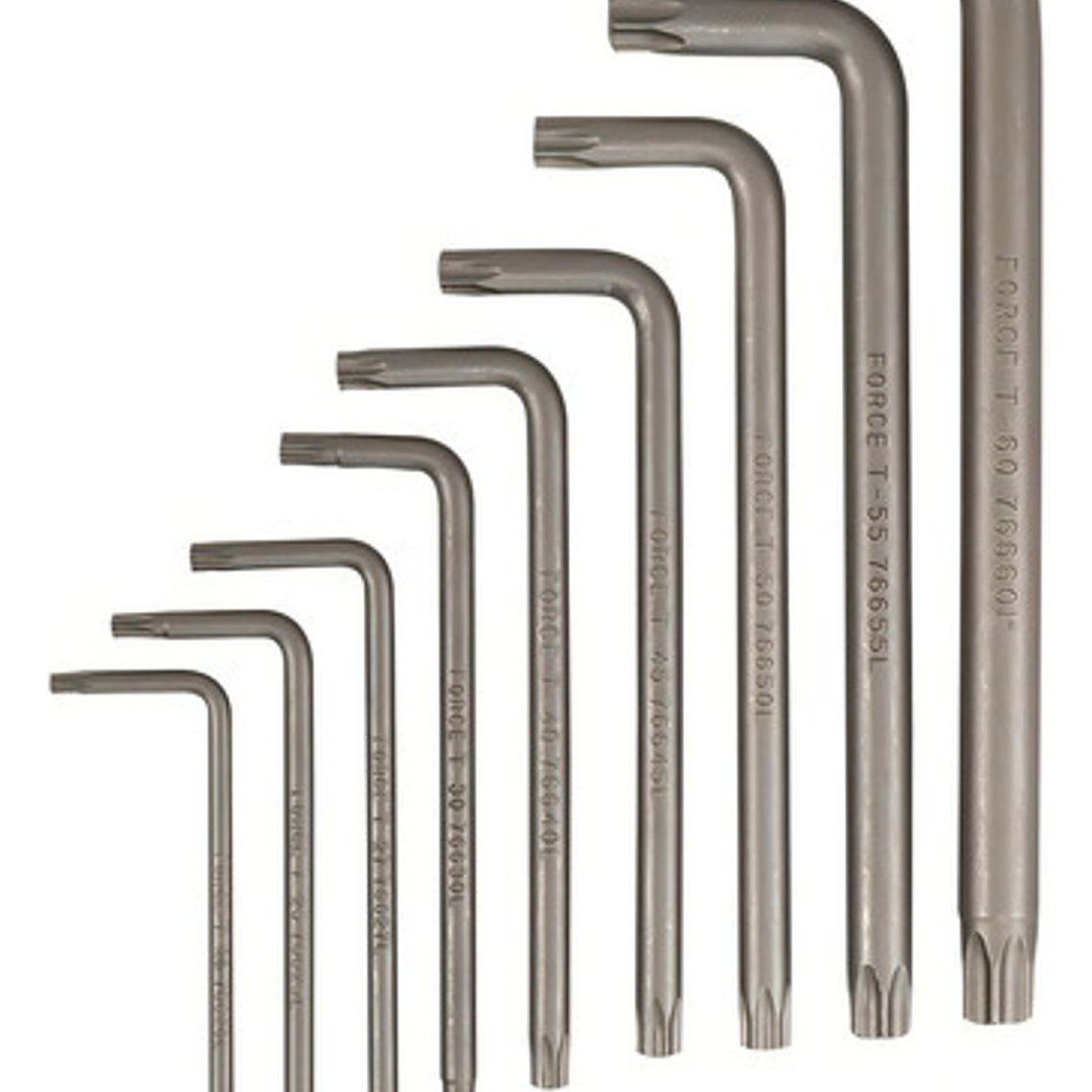 Jgo. Llaves Torx Largas T20-t60 9 Pzas. Larga (5099l), Force 2