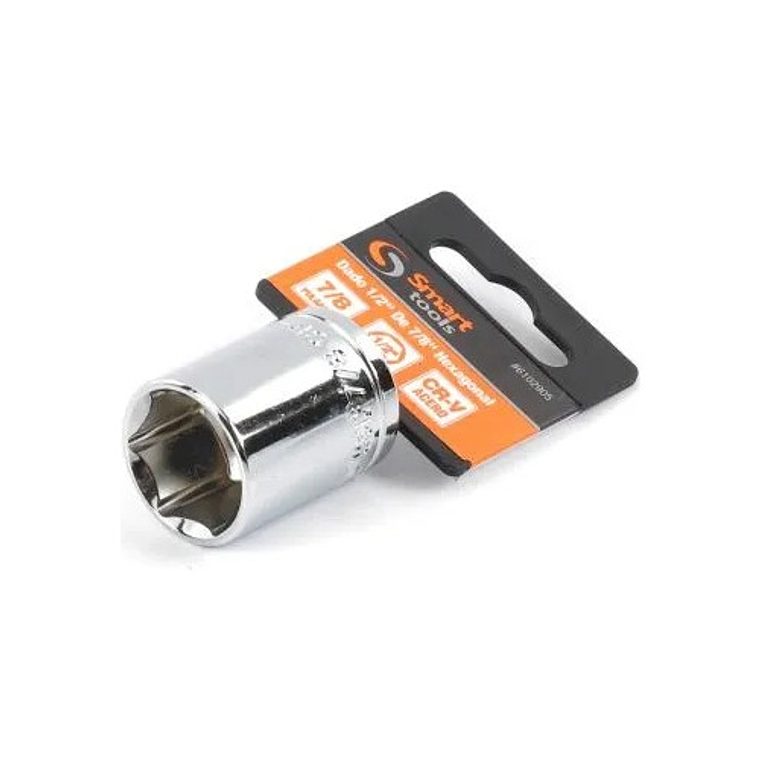 Dado Corto 1/2'' De 7/8'' Hexagonal - Smart Tools Color Plateado 1