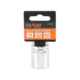 Dado Corto 1/2'' De 7/8'' Hexagonal - Smart Tools Color Plateado