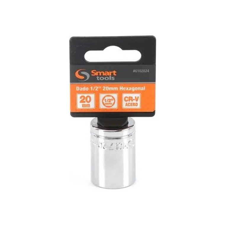 Dado Corto 1/2'' De 20mm Hexagonal - Smart Tools Color Plateado 2
