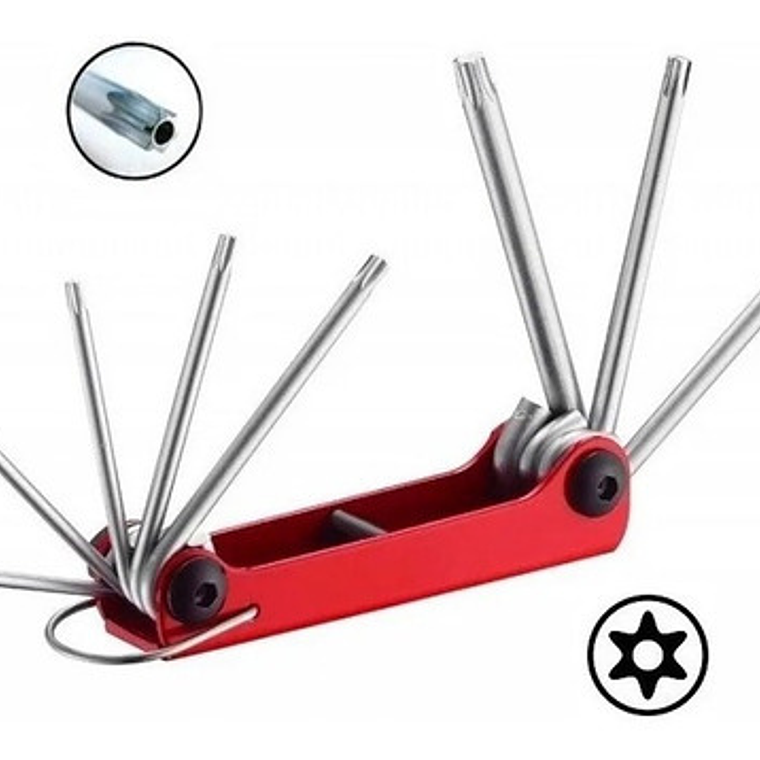 Juego De Llaves Torx Perforadas T9h - T40h 8 Pzas. Force 1