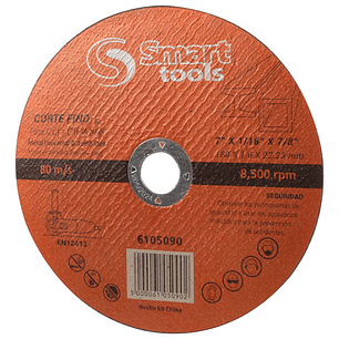 Pack 3 Discos De Corte Acero/inox 7''x1.6mm - Smart Tools