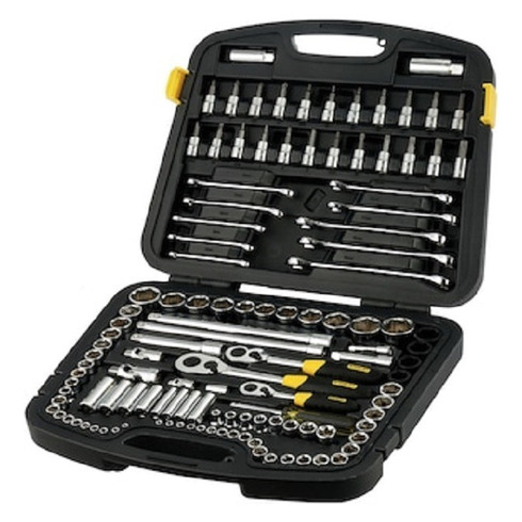 Jgo. Mecánico 120 Pzs. []1/4''-3/8''-1/2'' (91-931) Stanley 1