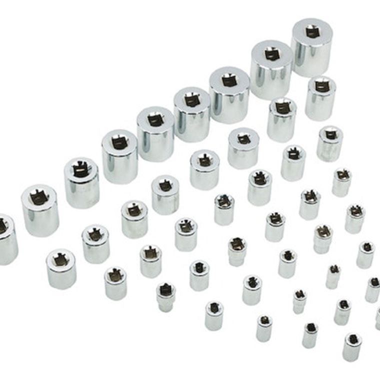 Jgo. Mecánico 120 Pzs. []1/4''-3/8''-1/2'' (91-931) Stanley 2