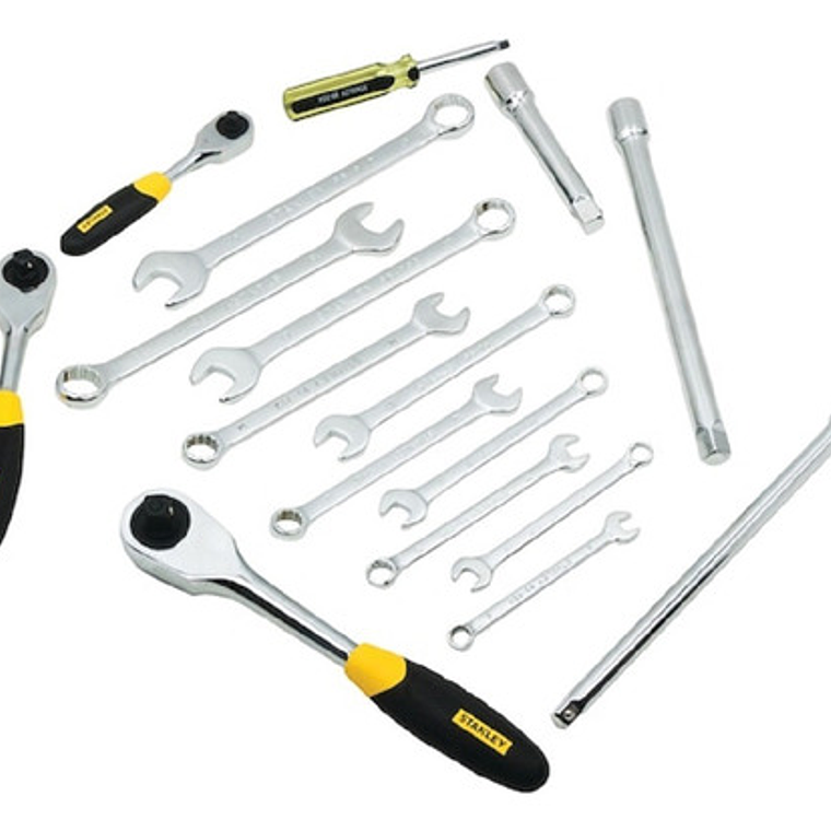 Jgo. Mecánico 120 Pzs. []1/4''-3/8''-1/2'' (91-931) Stanley 3