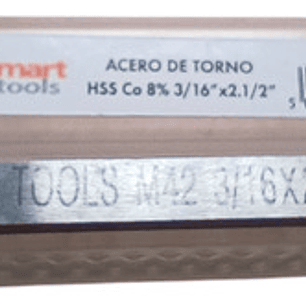 Acero Para Torno De 3/16''x2.1/2'' M42 (8% Co) - Smart Tools