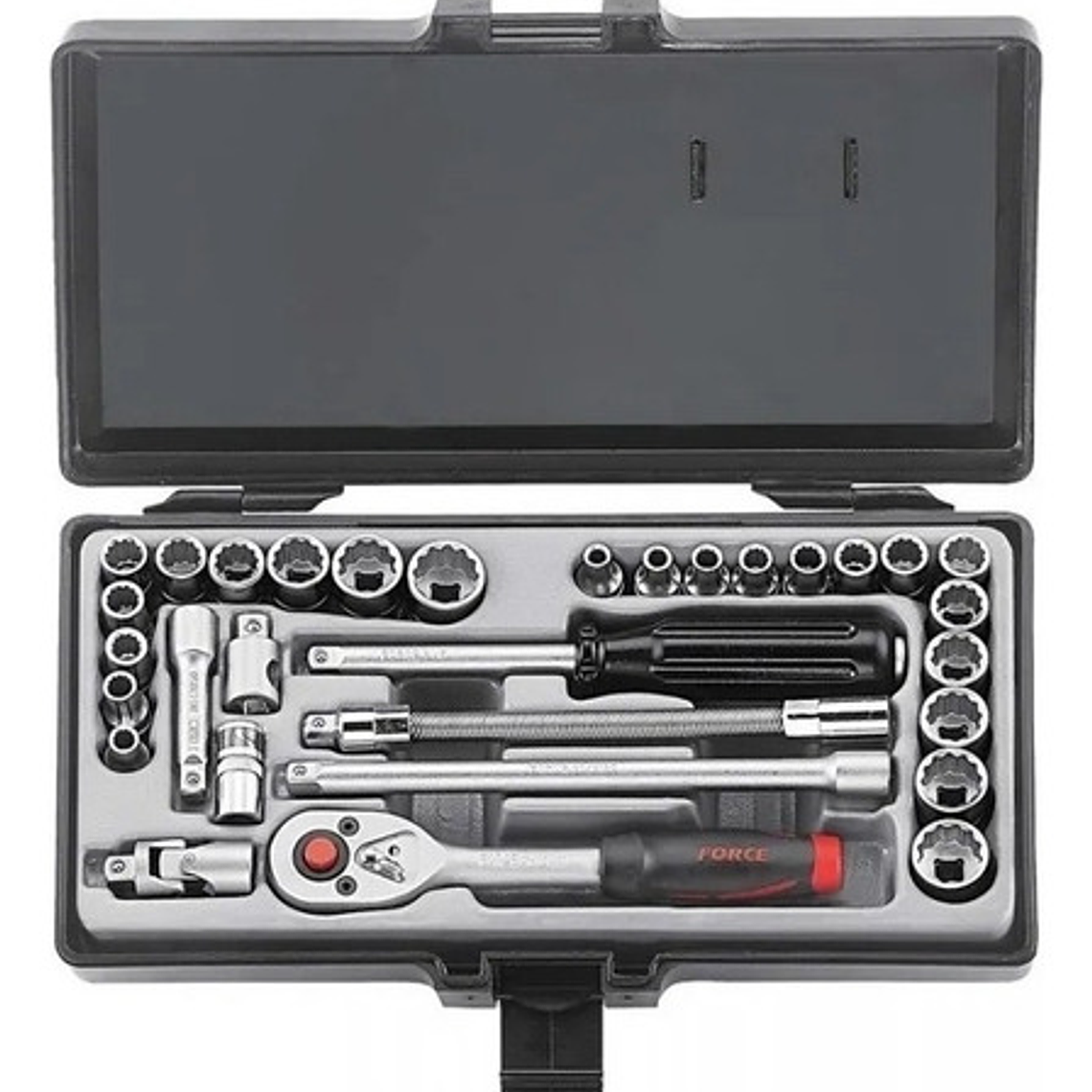 Juego Dados Poligonal []1/4`` Mm./puLG. 31 Pzs (2312), Force 1