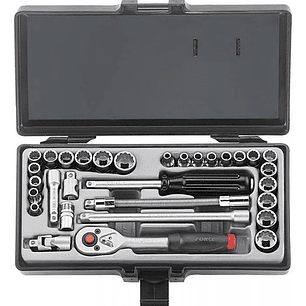 Juego Dados Poligonal []1/4`` Mm./puLG. 31 Pzs (2312), Force