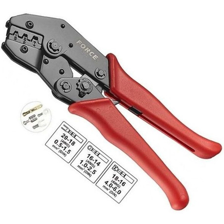 Alicate Apreta Terminales (6803), Force 4