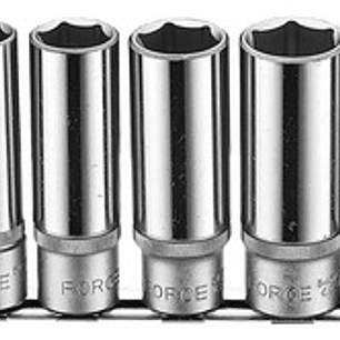 Juego Dados 1/2'' Largo Hex. 13-24mm 8 Piezas (4082) Force Color Cromado