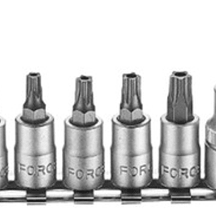 Juego Dados 5 Punta Perforados. 9 Pzas. (3095) Force Color Plateado