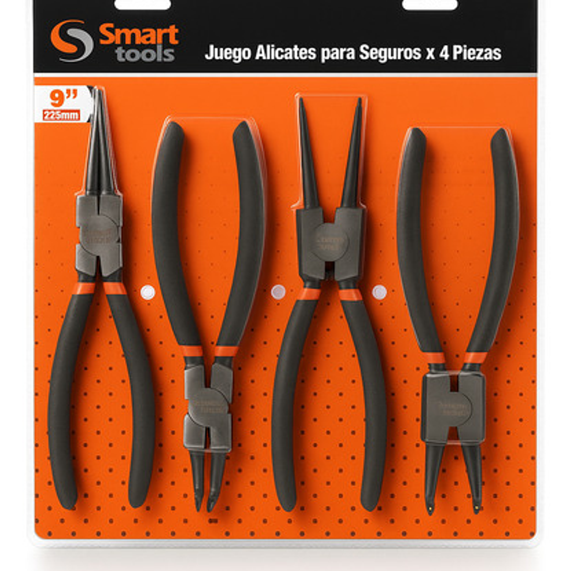 Juego Alicates Para Anillos De Seguridad 4 Piezas 9'' Smart 1