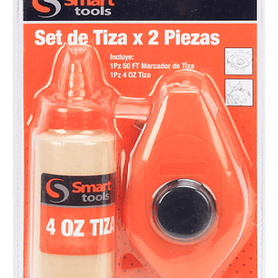 Tizador Caja Plastica De 15mts Con Tiza - Smart Tools