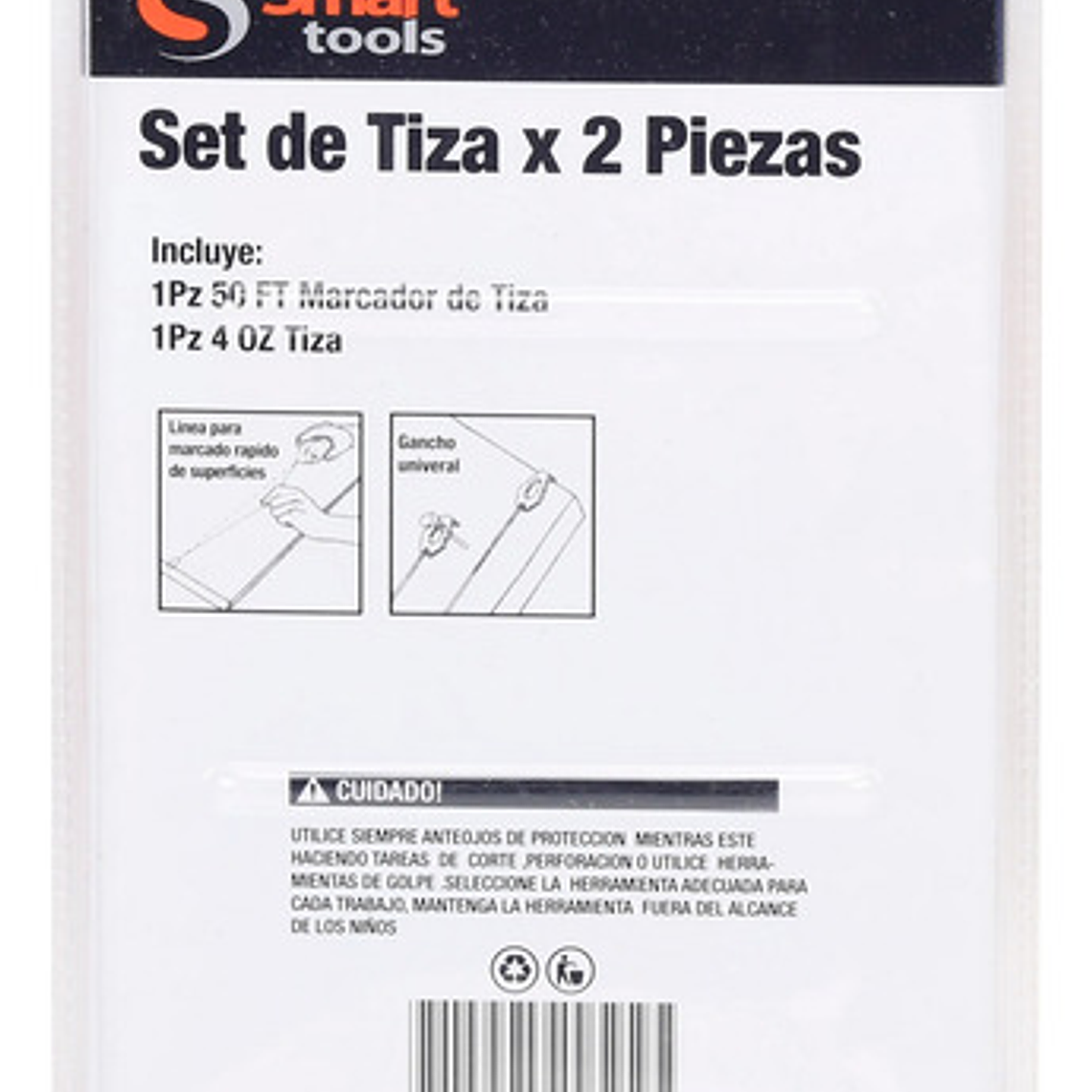 Tizador Caja Plastica De 15mts Con Tiza - Smart Tools 2