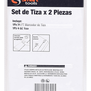 Tizador Caja Plastica De 15mts Con Tiza - Smart Tools