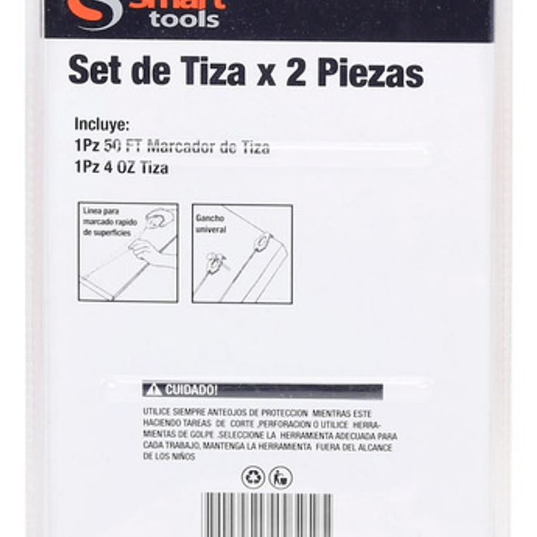 Tizador Caja Plastica De 15mts Con Tiza - Smart Tools 2