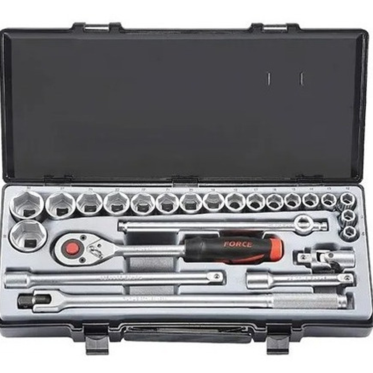 Juego Dados Hexagonal []1/2`` 5/16``-1.1/4``(4243s-5), Force 1