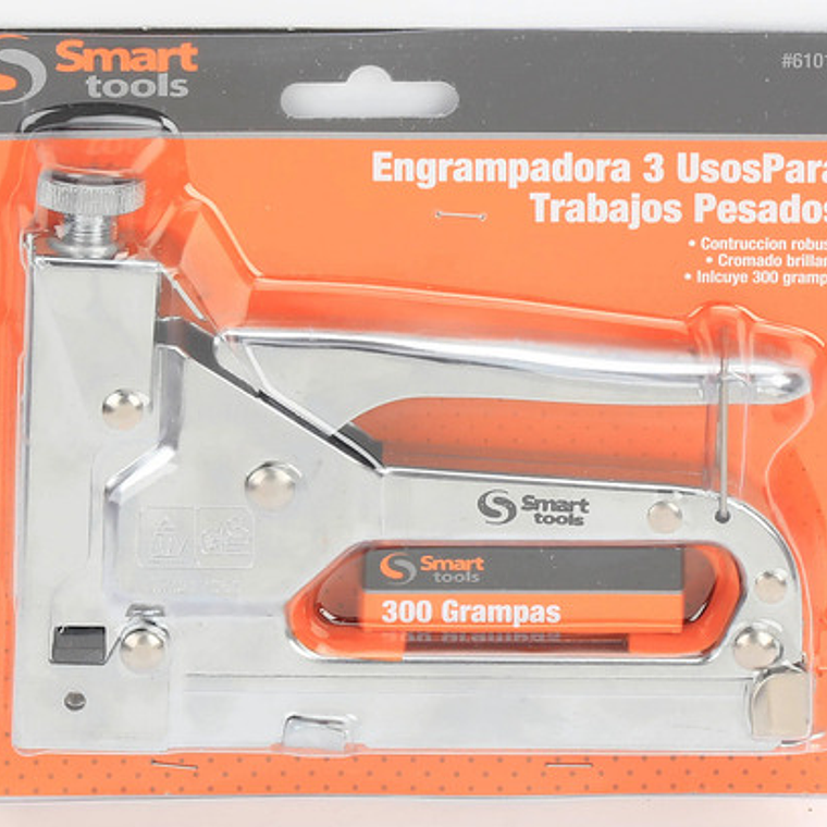 Grapadora Extra Fuerte Grapas 4-14mm + 300 Grapas - Smart 3