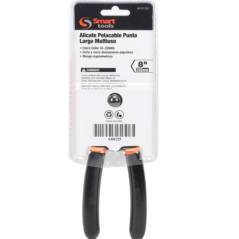 Alicate Pelacable De 8''  Multipropósito Punta Larga - Smart Tools 2