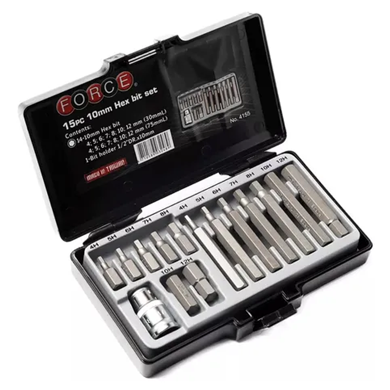 Juego Puntas Allen De 15 Piezas 4 - 12mm (4155) Force 1