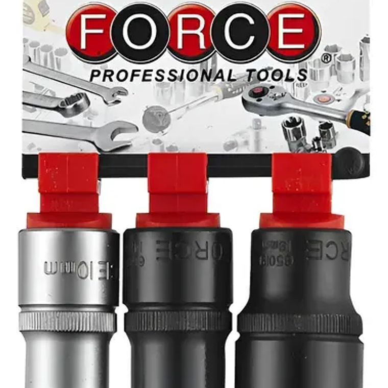 Juego De Dados 1/2'' Pentagonales 3 Piezas (4036) Force 1