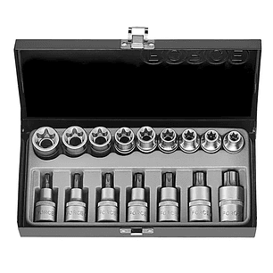 Juego Dados Torx 1/2'' Macho Y Hembra 16 Piezas - Force