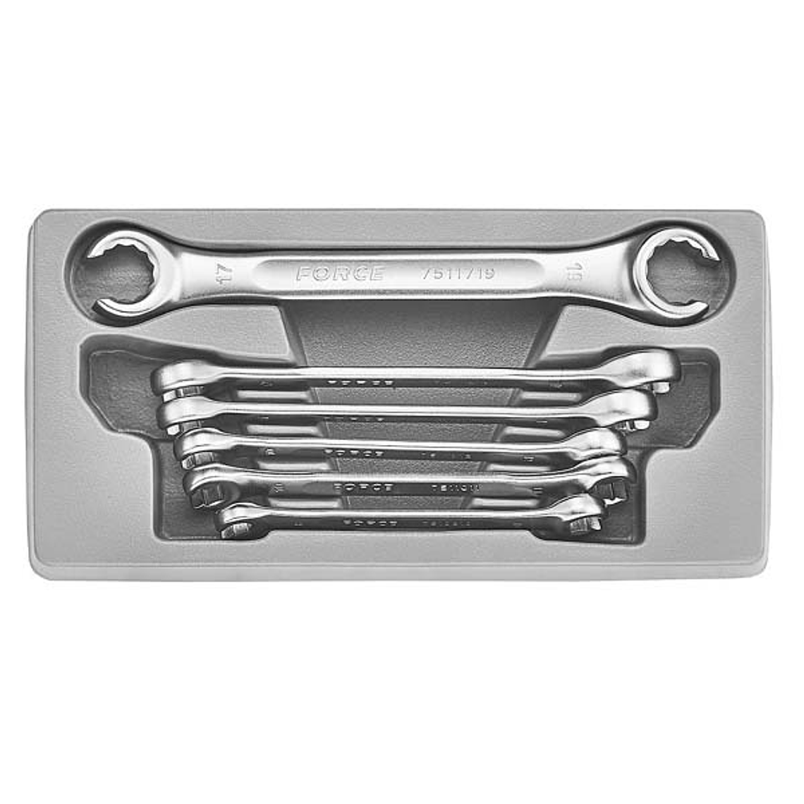 Juego Llave Niplera Poligonal 8 - 19mm 6 Piezas (5066) Force 1