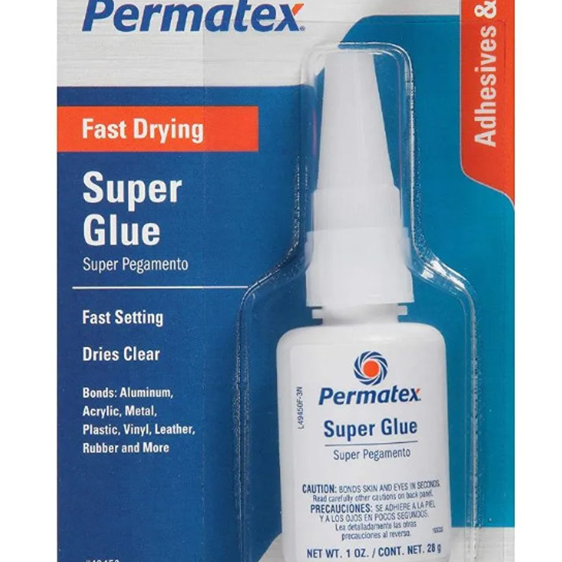 Super Glue Adhesivo Instantáneo 494 28gr (49450) Permatex 1