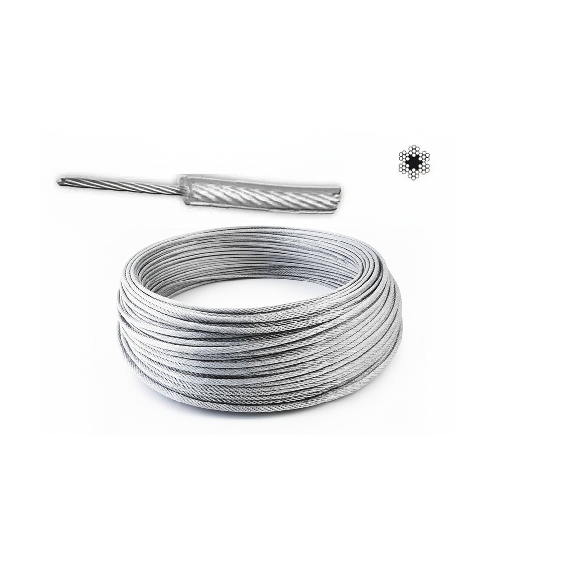 Cable De Acero Galvanizado 50 Metros De 1-2mm - Sanli 1