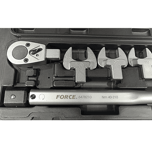 Llave Torque 1/2'' De 40-210nm Y Cabezales 13-30mm - Force