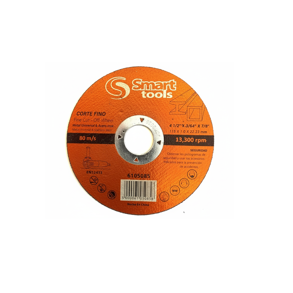 Disco De Corte Acero/inox 4.1/2''x1mm Supra - Smart Tools 1