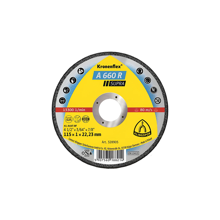 Disco De Corte 4.5'' #a 660 R Supra - Klingspor 1