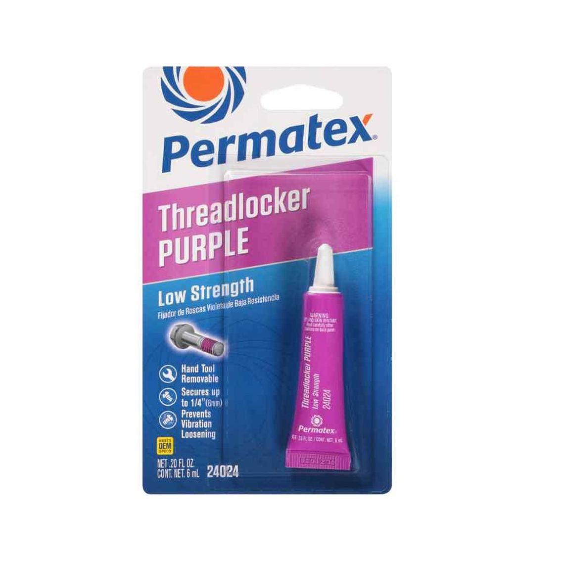 Trabador Resistencia Baja Purpura De 6ml (24024) Permatex 1