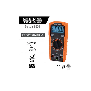 Multímetro Digital 600v - 10a (mm325) Klein Tools