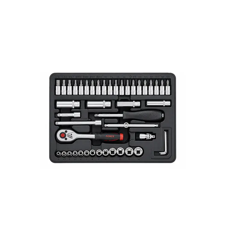 Juego De Dados Y Puntas 1/4'' De 46 Piezas (2461-5) Force 1