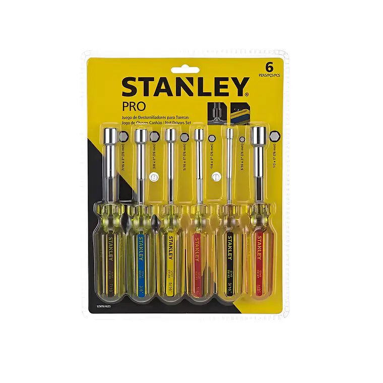 Juego De 6 Destornilladores Pro Para Tuercas - Stanley 1