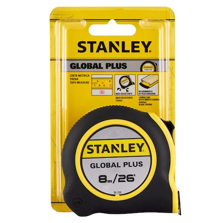 Cinta Métrica Huincha Global Plus 8m/26' (30-726) Stanley 3