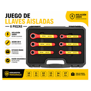 Juego Llaves Corona Chicharra Vde 1000v 6 Piezas - Smart Tools